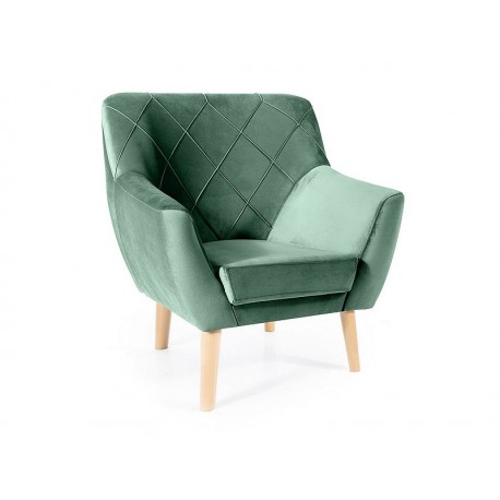 80-2893 FOTEL KIER 1 VELVET ZIELONY BLUVEL 78 / BUK