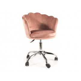 80-3005 FOTEL OBROTOWY ROSE VELVET RÓŻ ANTYCZNY BLUVEL 52