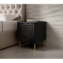 60-19692 HOLE bed cabinet black mat/ black mat DIOMMI CAMA-HOLE-SZAFKI-NOCNE-CZ/CZ