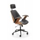 60-20870 IGNAZIO swivel armchair, walnut/black DIOMMI V-CH-IGNAZIO-FOT-CZARNY