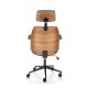 60-20870 IGNAZIO swivel armchair, walnut/black DIOMMI V-CH-IGNAZIO-FOT-CZARNY