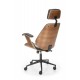 60-20870 IGNAZIO swivel armchair, walnut/black DIOMMI V-CH-IGNAZIO-FOT-CZARNY