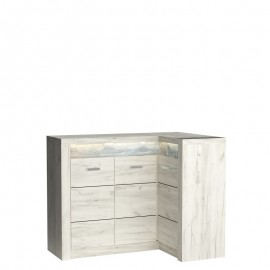 60-32867 INDIANAPOLIS corner chest of drawers KAT I15 kraft white