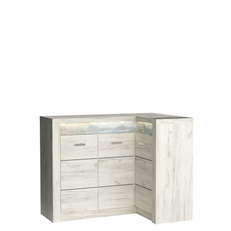 60-32867 INDIANAPOLIS corner chest of drawers KAT I15 kraft white