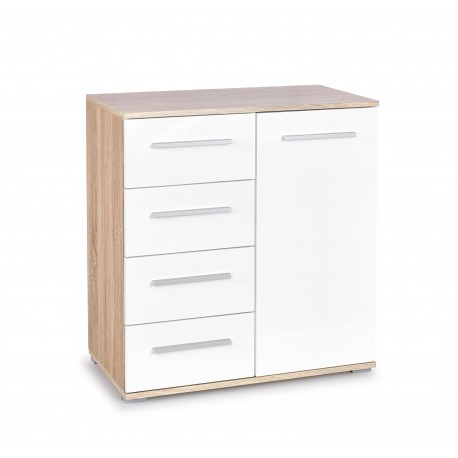60-22278 LIMA KM-2 chest, color: sonoma oak / white DIOMMI V-PL-LIMA-KM2-BIAŁY/SONOMA