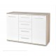 60-22286 LIMA KM-4 chest, color: sonoma oak / white DIOMMI V-PL-LIMA-KM4-BIAŁY/SONOMA