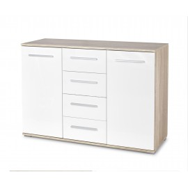 60-22286 LIMA KM-4 chest, color: sonoma oak / white DIOMMI V-PL-LIMA-KM4-BIAŁY/SONOMA