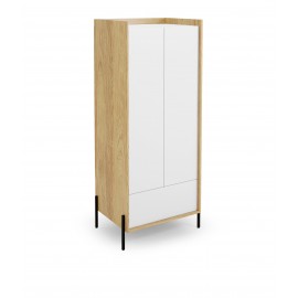 60-22408 MOBIUS cabinet 2D color: hikora oak/alpine white DIOMMI V-PL-MOBIUS-SZAFA_2D-BIEL