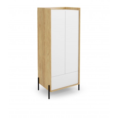 60-22408 MOBIUS cabinet 2D color: hikora oak/alpine white DIOMMI V-PL-MOBIUS-SZAFA_2D-BIEL