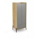 60-22411 MOBIUS cabinet 2D color: hikora oak/grey dusty DIOMMI V-PL-MOBIUS-SZAFA_2D-SZARY
