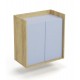 60-22430 MOBIUS cabinet 2D color: hikora oak/light blue DIOMMI V-PL-MOBIUS-SZAFKA_2D-NIEBIESKI