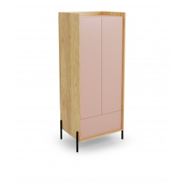 60-22407 MOBIUS cabinet 2D color: hikora oak/white DIOMMI V-PL-MOBIUS-SZAFA_2D-ANT.RÓŻ