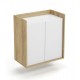 60-22428 MOBIUS cabinet 2D color: hikora oak/white DIOMMI V-PL-MOBIUS-SZAFKA_2D-BIEL