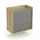 60-22390 MOBIUS chest 3S color: hikora oak/grey DIOMMI V-PL-MOBIUS-KOMODA_3S-SZARY