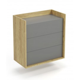 60-22390 MOBIUS chest 3S color: hikora oak/grey DIOMMI V-PL-MOBIUS-KOMODA_3S-SZARY