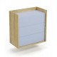 60-22389 MOBIUS chest 3S color: hikora oak/light blue DIOMMI V-PL-MOBIUS-KOMODA_3S-NIEBIESKI