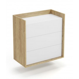 60-22387 MOBIUS chest 3S color: hikora oak/white DIOMMI V-PL-MOBIUS-KOMODA_3S-BIEL