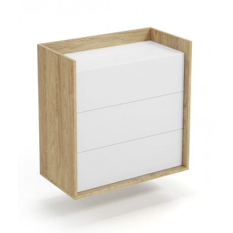 60-22387 MOBIUS chest 3S color: hikora oak/white DIOMMI V-PL-MOBIUS-KOMODA_3S-BIEL