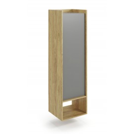 60-22398 MOBIUS regal 1D color: hikora oak/grey DIOMMI V-PL-MOBIUS-REGAŁ_1D-SZARY