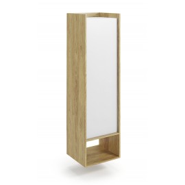 60-22395 MOBIUS regal 1D color: hikora oak/white DIOMMI V-PL-MOBIUS-REGAŁ_1D-BIEL