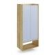 60-22402 MOBIUS regal 2D color: hikora oak/light blue DIOMMI V-PL-MOBIUS-REGAŁ_2D-NIEBIESKI