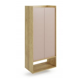 60-22399 MOBIUS regal 2D color: hikora oak/white DIOMMI V-PL-MOBIUS-REGAŁ_2D-ANT.RÓŻ