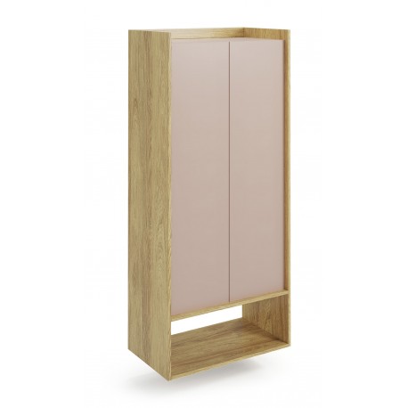 60-22399 MOBIUS regal 2D color: hikora oak/white DIOMMI V-PL-MOBIUS-REGAŁ_2D-ANT.RÓŻ