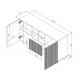 60-19841 PAFOS chest of drawers 150 2D1S DIOMMI CAMA-PAFOS-KOM-150-CZ/CZ