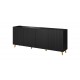 60-19843 PAFOS chest of drawers 200 4D black/black DIOMMI CAMA-PAFOS-KOM-200-CZ/CZ