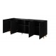 60-19843 PAFOS chest of drawers 200 4D black/black DIOMMI CAMA-PAFOS-KOM-200-CZ/CZ