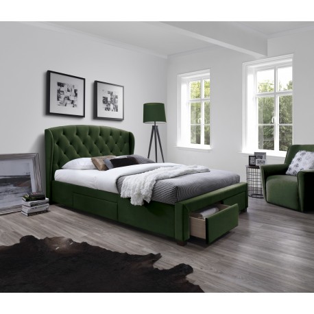 60-21769 SABRINA bed dark green DIOMMI V-CH-SABRINA-LOZ-C.ZIELONY