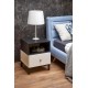 60-22700 SILVIA bedside table, white - black DIOMMI V-PL-SILVIA-SZAFKA_N-BIAŁY/CZARNY