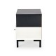 60-22700 SILVIA bedside table, white - black DIOMMI V-PL-SILVIA-SZAFKA_N-BIAŁY/CZARNY