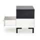 60-22700 SILVIA bedside table, white - black DIOMMI V-PL-SILVIA-SZAFKA_N-BIAŁY/CZARNY