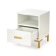 60-22701 SILVIA bedside table, white - gold DIOMMI V-PL-SILVIA-SZAFKA_N-BIAŁY/ZŁOTY