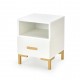 60-22701 SILVIA bedside table, white - gold DIOMMI V-PL-SILVIA-SZAFKA_N-BIAŁY/ZŁOTY