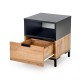60-22702 SILVIA bedside table, wotan oak - black DIOMMI V-PL-SILVIA-SZAFKA_N-WOTAN/CZARNY