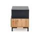 60-22702 SILVIA bedside table, wotan oak - black DIOMMI V-PL-SILVIA-SZAFKA_N-WOTAN/CZARNY