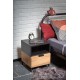 60-22702 SILVIA bedside table, wotan oak - black DIOMMI V-PL-SILVIA-SZAFKA_N-WOTAN/CZARNY