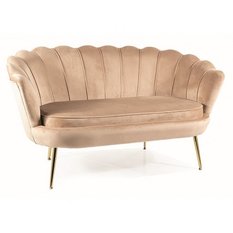 80-3201 SOFA CAMELLIA 2 VELVET BEŻOWY BLUVEL 28/ZŁOTY