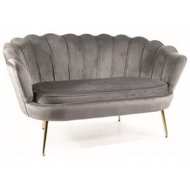 80-3218 SOFA CAMELLIA 2 VELVET SZARY BLUVEL 14/ZŁOTY