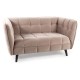 80-2734 SOFA CASTELLO 2 VELVET C. BEŻ BLUVEL 40 / WENGE