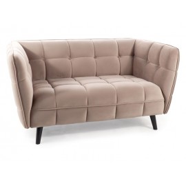 80-2734 SOFA CASTELLO 2 VELVET C. BEŻ BLUVEL 40 / WENGE
