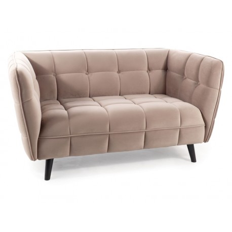 80-2734 SOFA CASTELLO 2 VELVET C. BEŻ BLUVEL 40 / WENGE