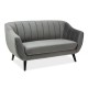 SOFA ELITE 2 VELVET GRAY BLUVEL 14 / WENGE (T) DIOMMI ELITE2V14SZ
