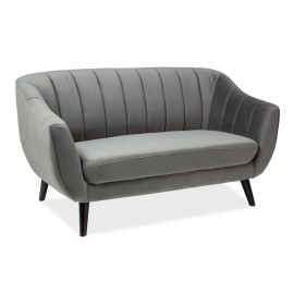 SOFA ELITE 2 VELVET GRAY BLUVEL 14 / WENGE (T) DIOMMI ELITE2V14SZ