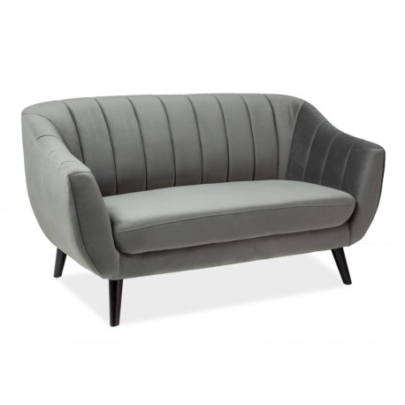 SOFA ELITE 2 VELVET GRAY BLUVEL 14 / WENGE (T) DIOMMI ELITE2V14SZ