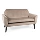 80-2923 SOFA MENA VELVET C. BEŻ BLUVEL 40 / WENGE