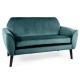80-2895 SOFA MENA VELVET ZIELONY BLUVEL 78 / WENGE