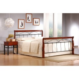 60-21947 VERONICA bed 160 cm color: ant. cherry/black DIOMMI V-CH-VERONICA_160CM-LOZ